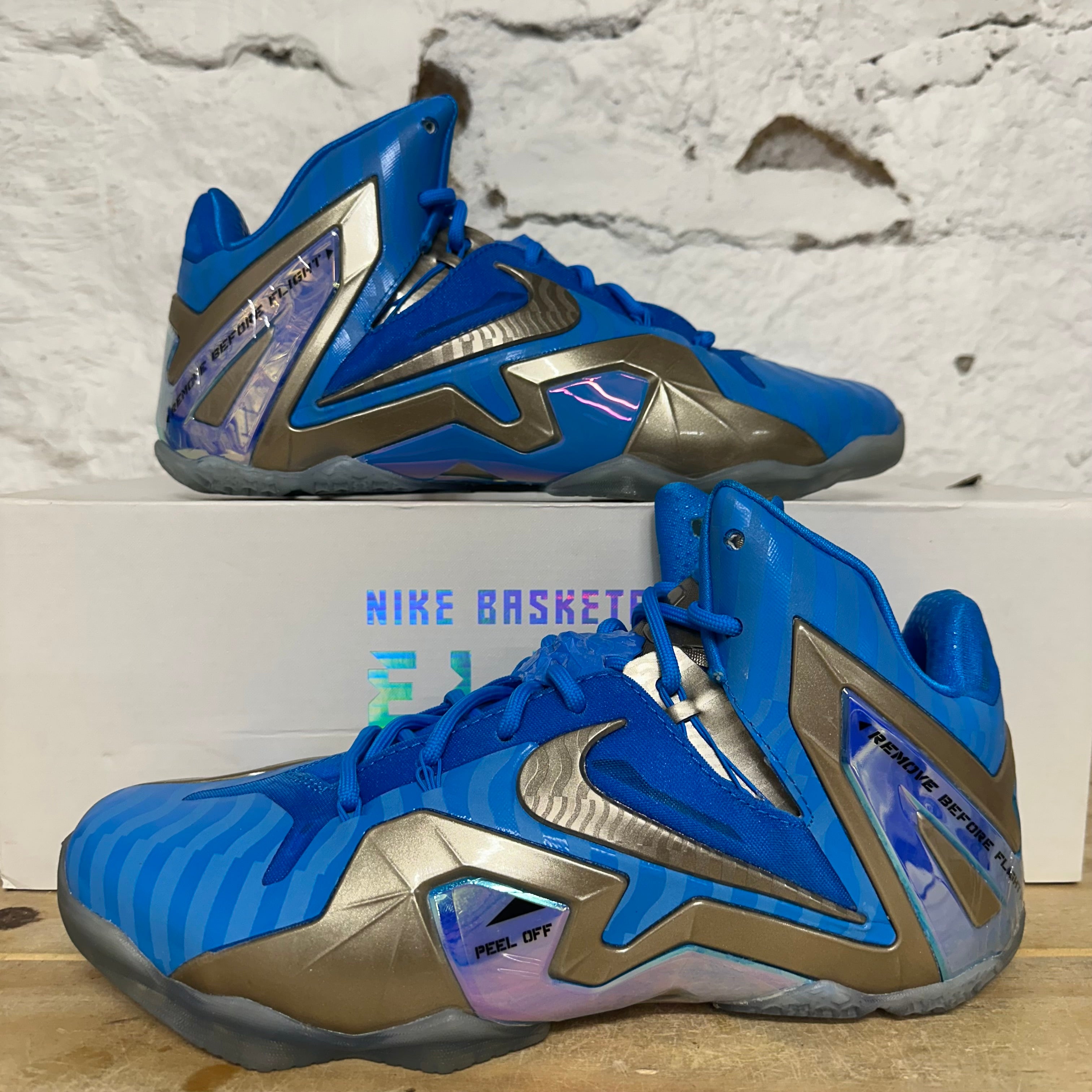 Nike LeBron 11 Elite Maison 3M Blue Sz 10 DS