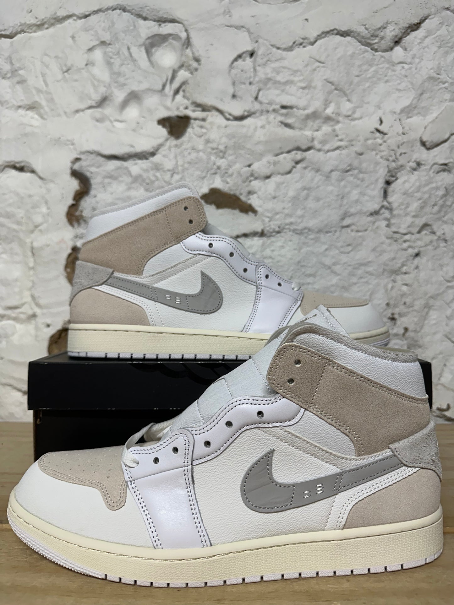 Air Jordan 1 Mid Craft Tech Gray Sz 14 DS