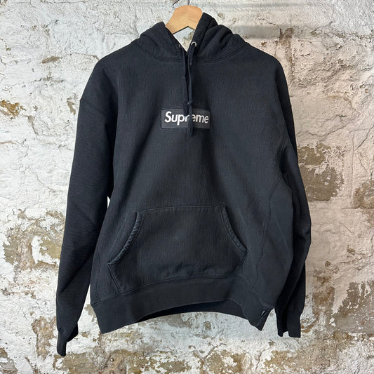 Supreme Black Box Logo Hoodie Black Sz M