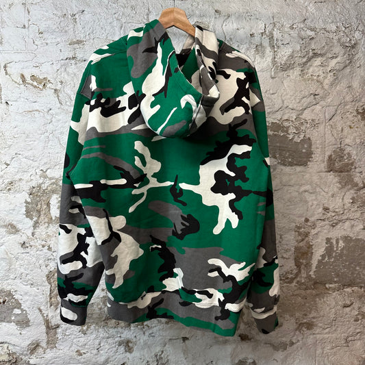 Supreme Camo Green Grey White Hoodie Sz L