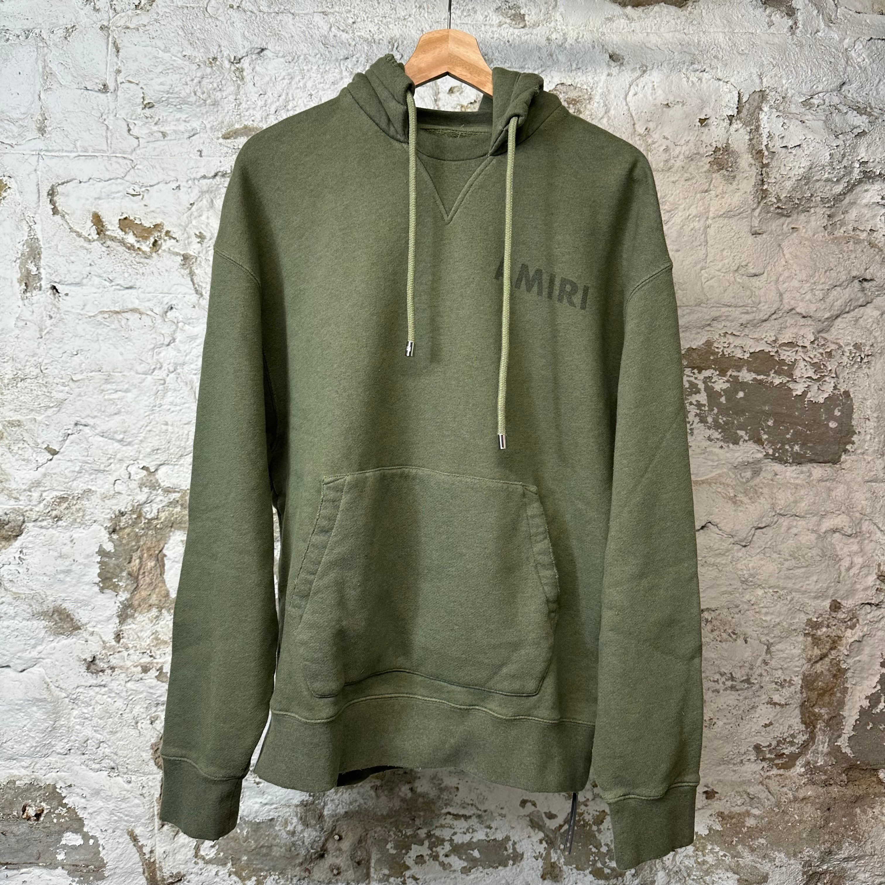 Amiri Stencil Oversized Hoodie Green Sz M
