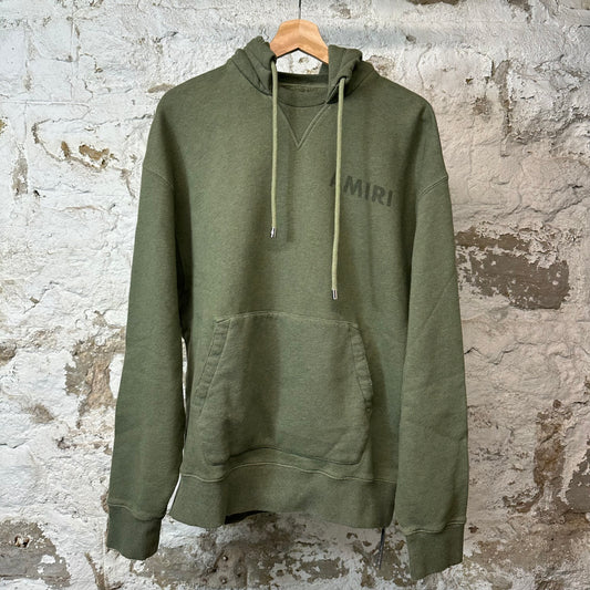 Amiri Stencil Oversized Hoodie Green Sz M