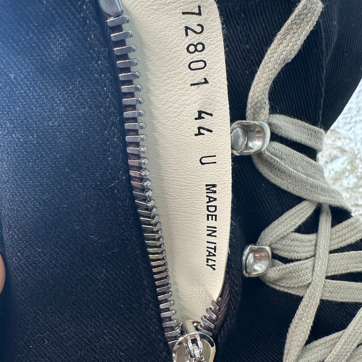 Rick Owens High Megalace Black Milk Sneaker Sz 11 (44)