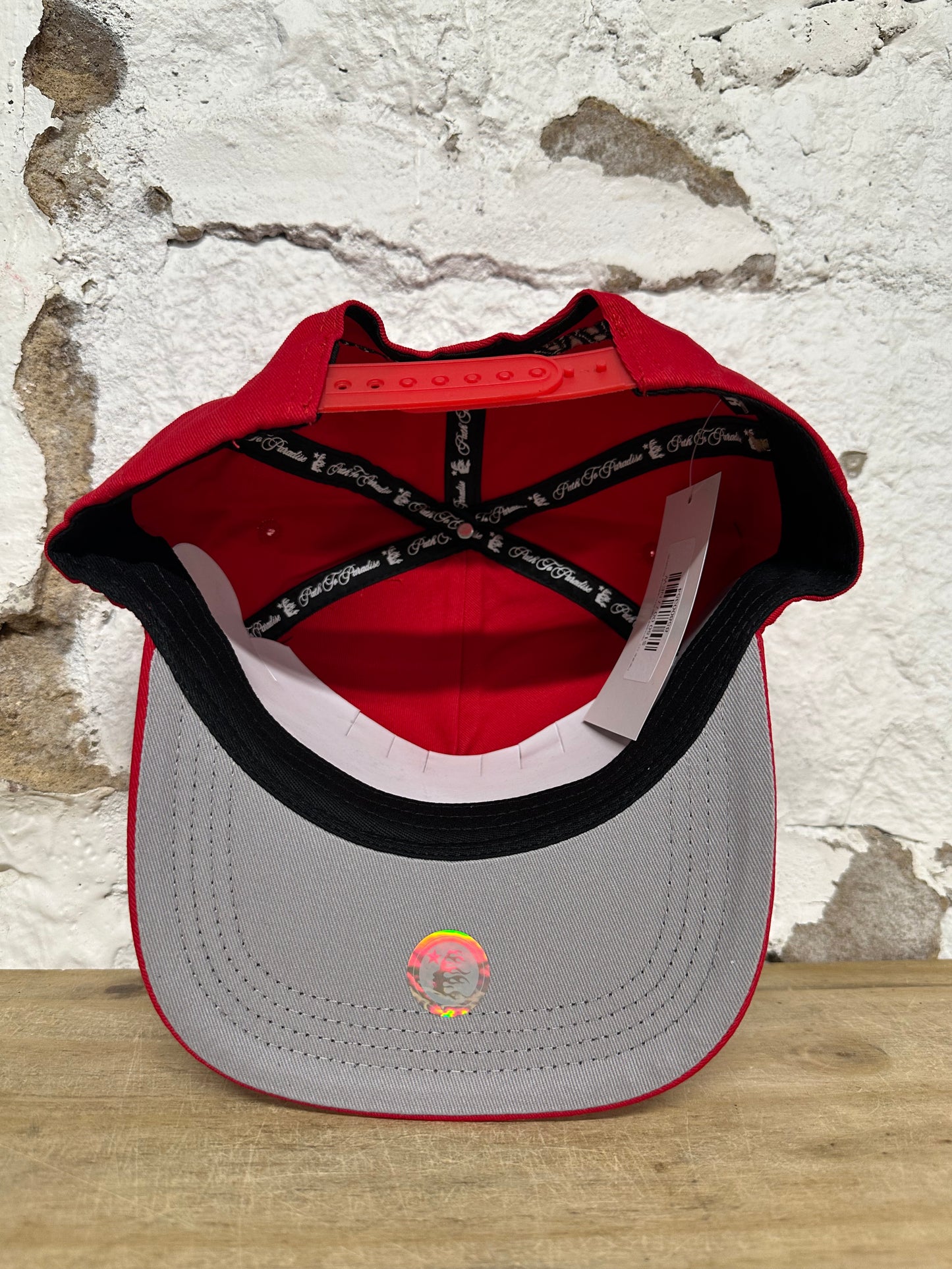 Hellstar NY Yankees Red Rhinestone Snapback Hat DS