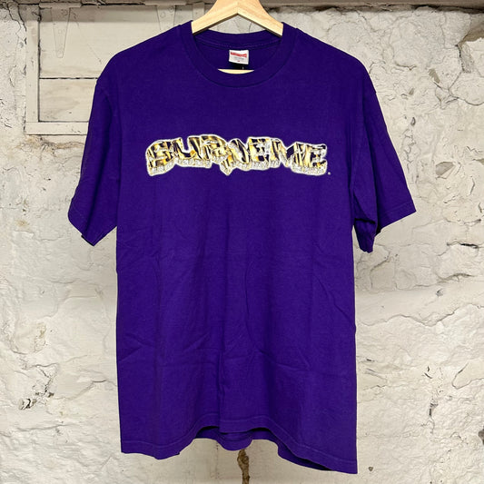 Supreme Bling Purple T-Shirt Sz M