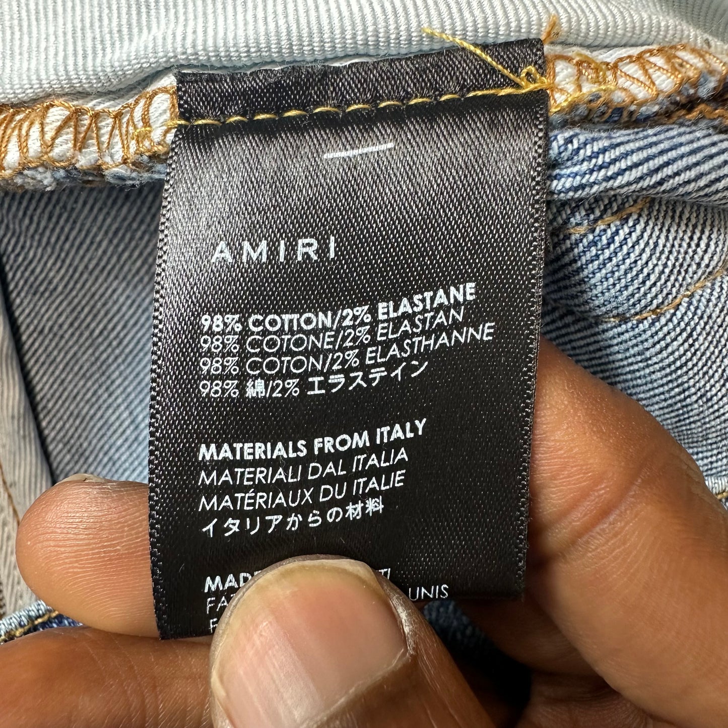 Amiri Plain Dark Blue Denim Jeans Sz 31