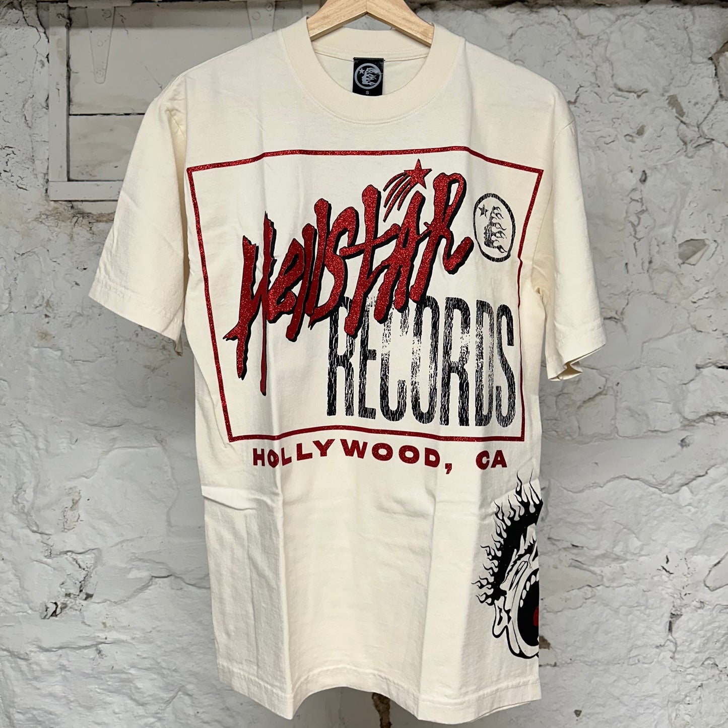 Hellstar Records Cream T-Shirt Sz S DS