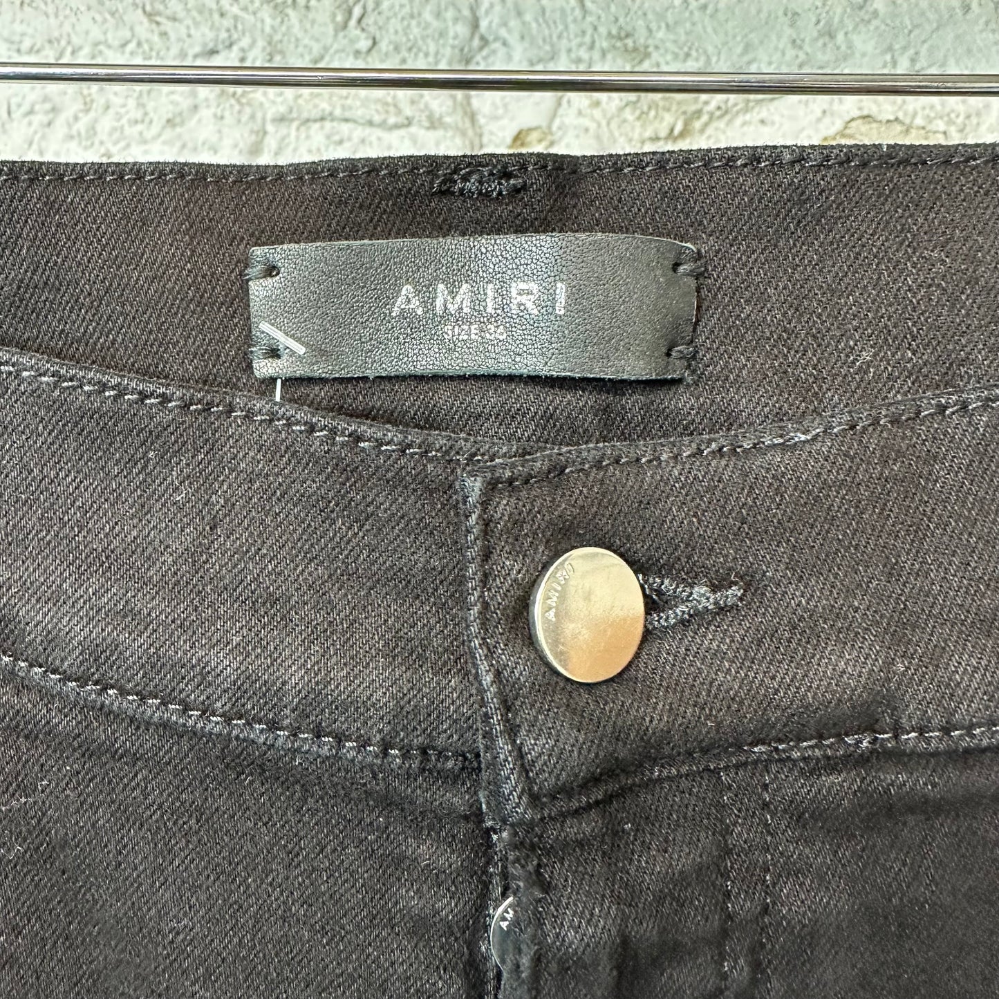 Amiri Plain Black Flare Denim Jeans Sz 36
