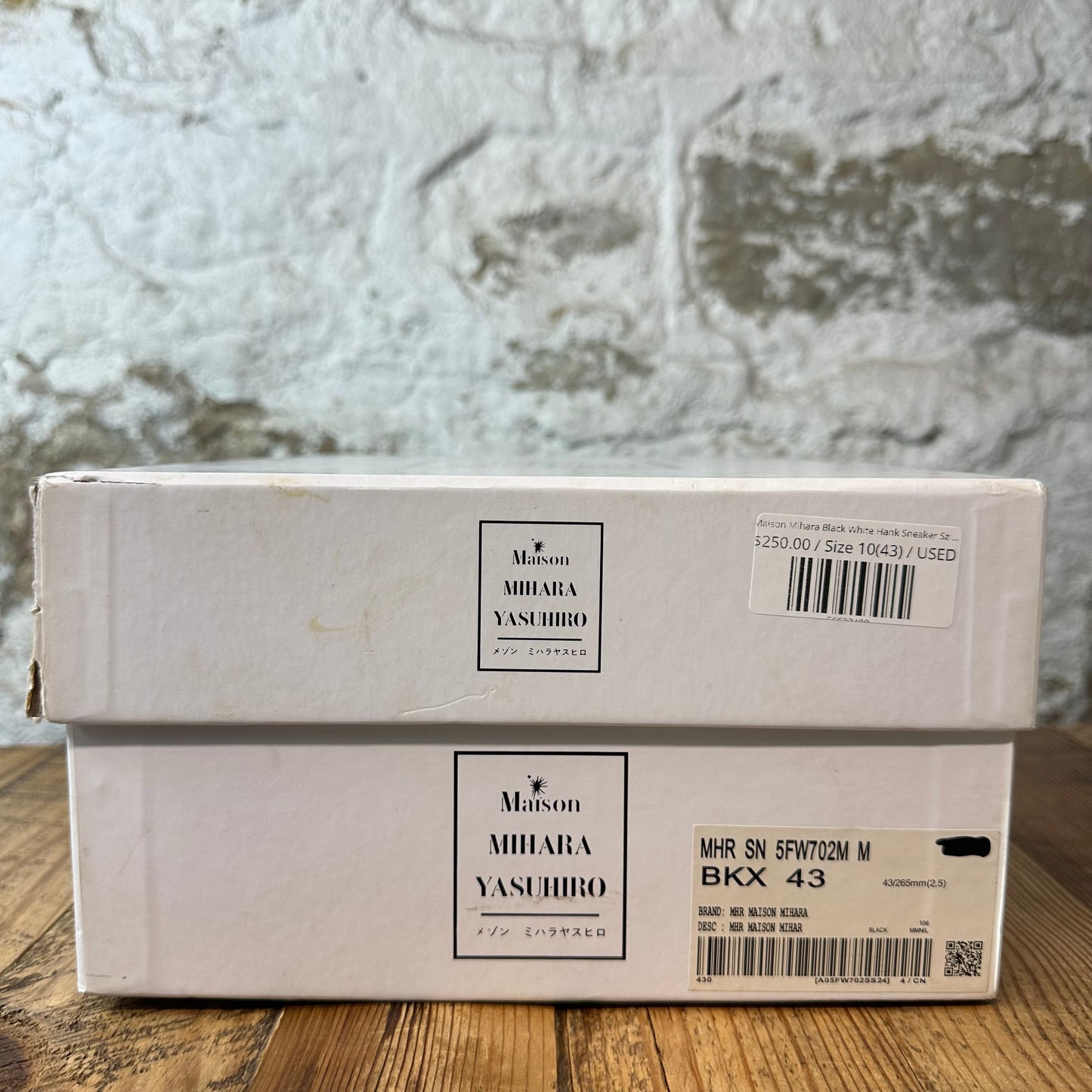 Maison Mihara Black White Hank Sneaker Sz 10 (43)