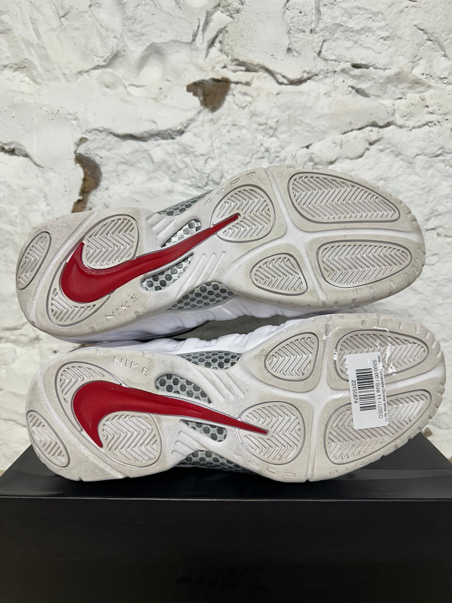 Nike Air Foamposite One Chrome White Sz 11