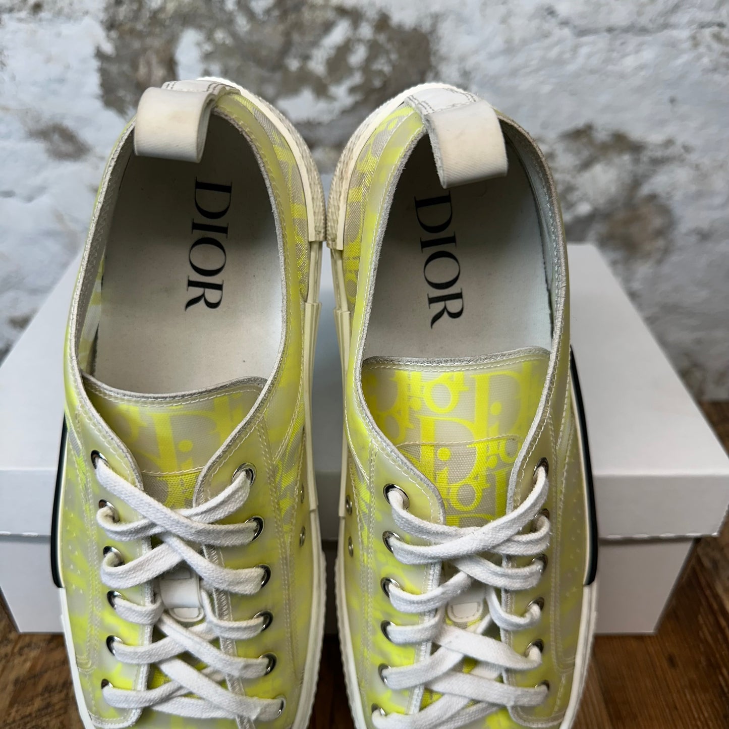 Dior B23 Low Yellow Oblique White Sneaker Sz 10 (43)