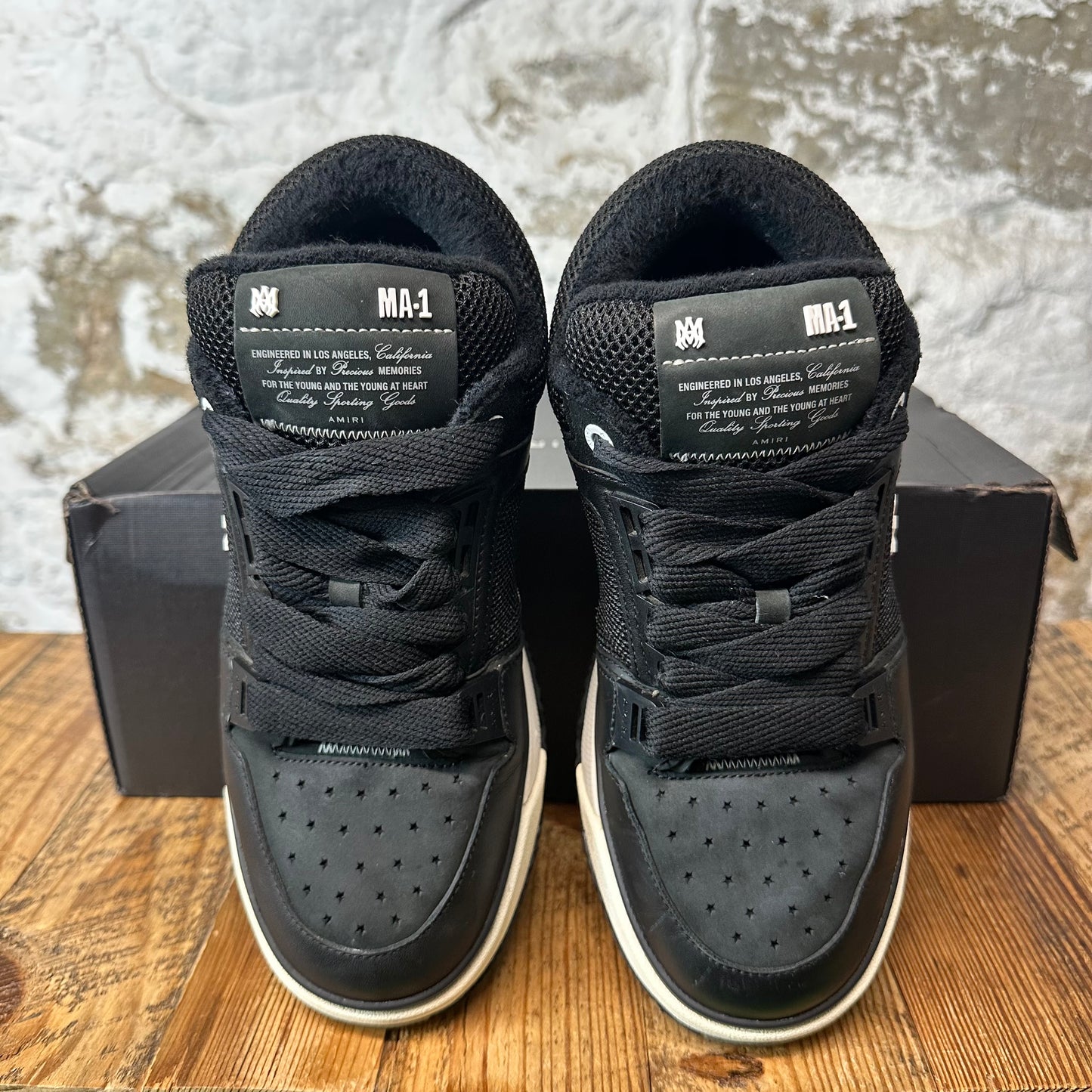 Amiri MA-1 Black White Sneaker Sz 9 (42)