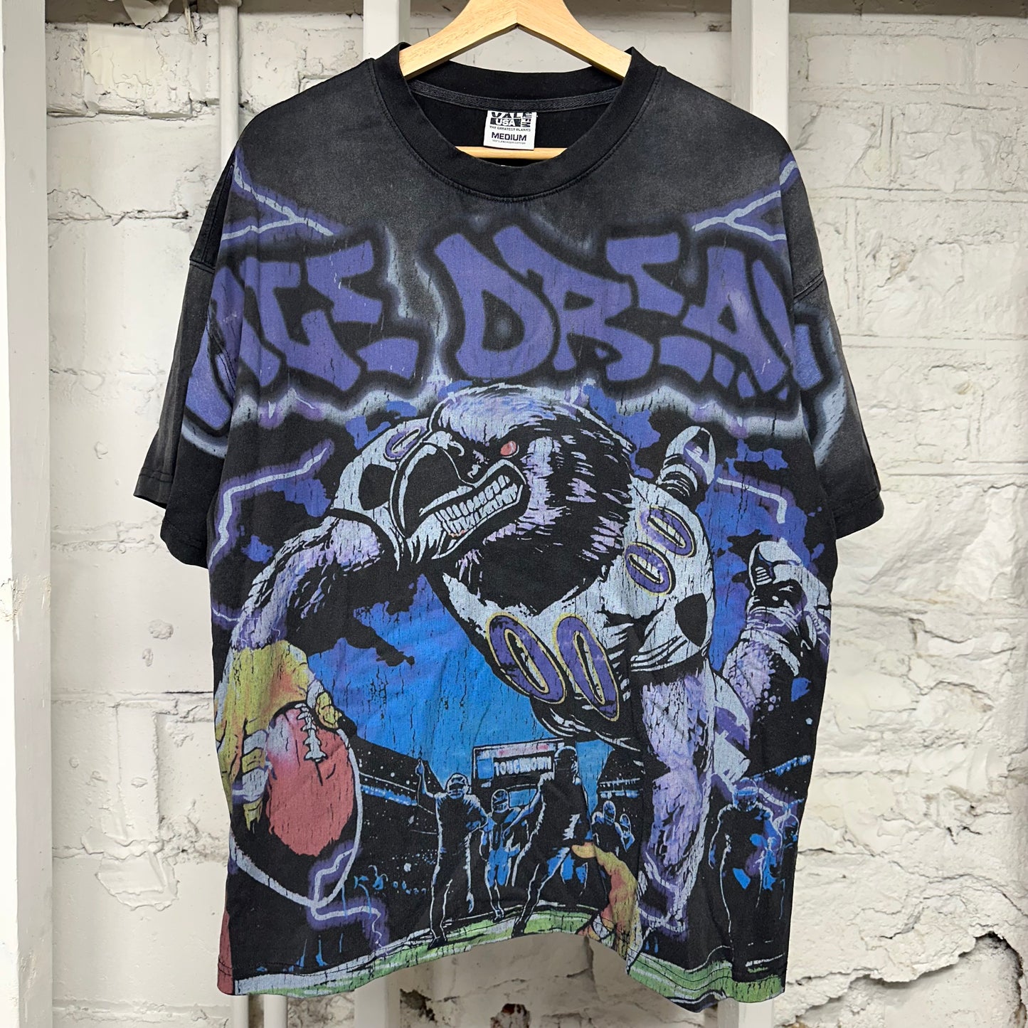 Vale Ravens Black T-Shirt Sz M