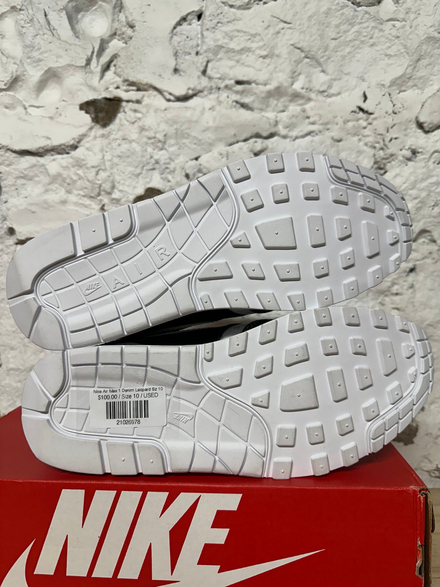 Nike Air Max 1 Denim Leopard Sz 10