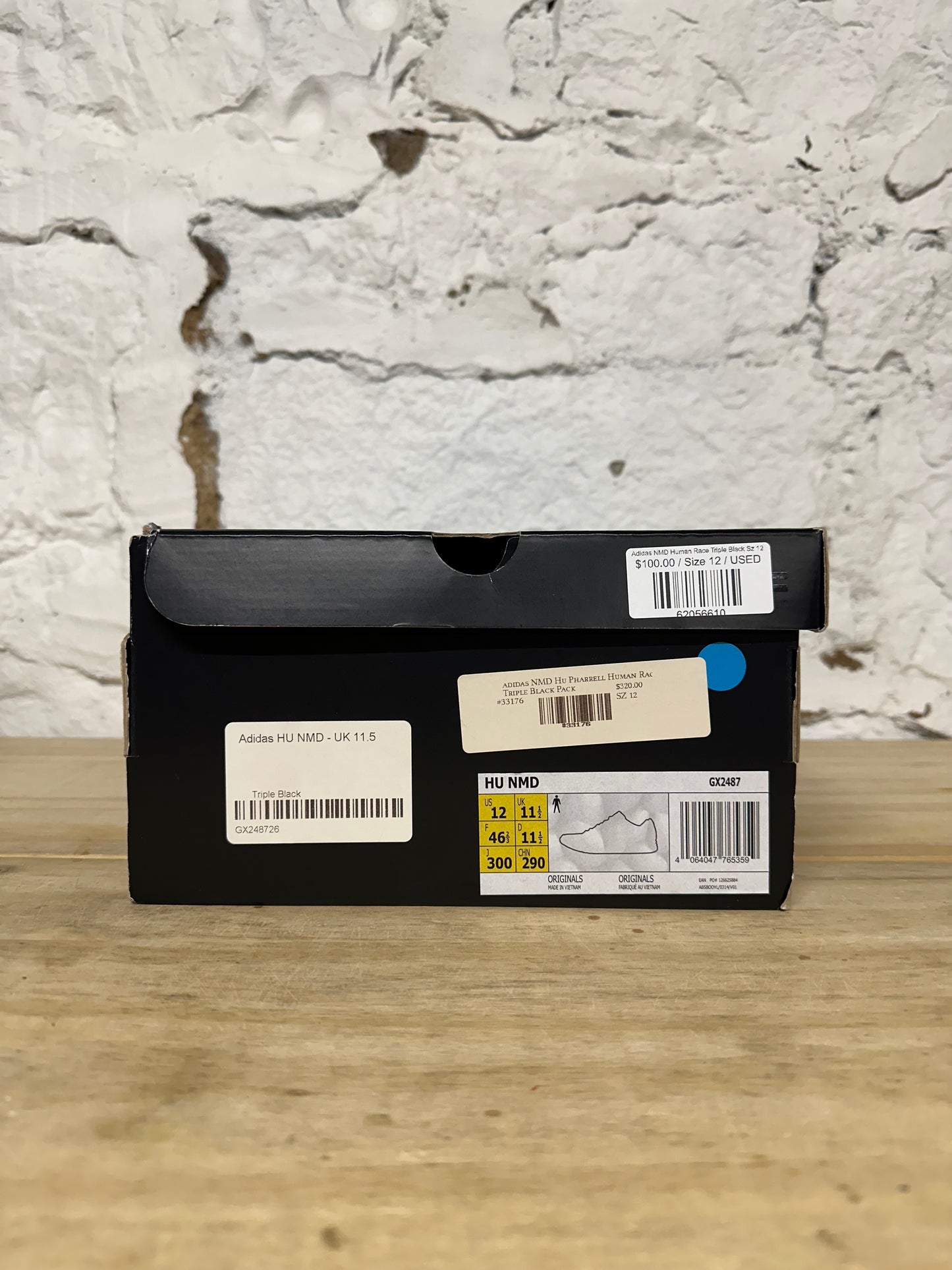 Adidas NMD Human Race Triple Black Sz 12