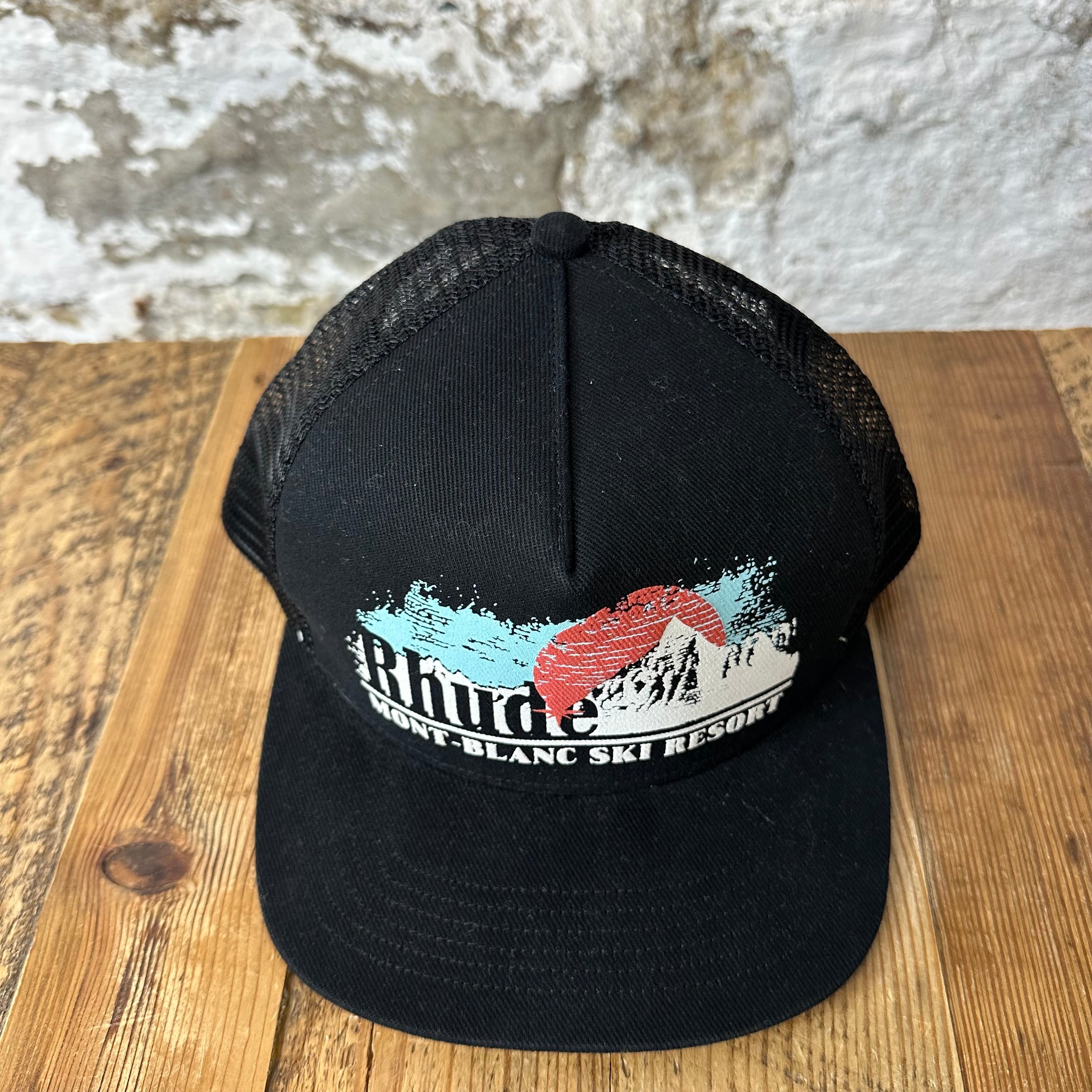 Rhude Mont Blanc Black Trucker Hat