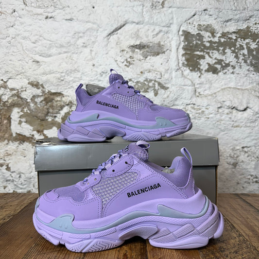 Balenciaga Triple S Lilac Gray Sneaker Sz 6.5 (39) DS