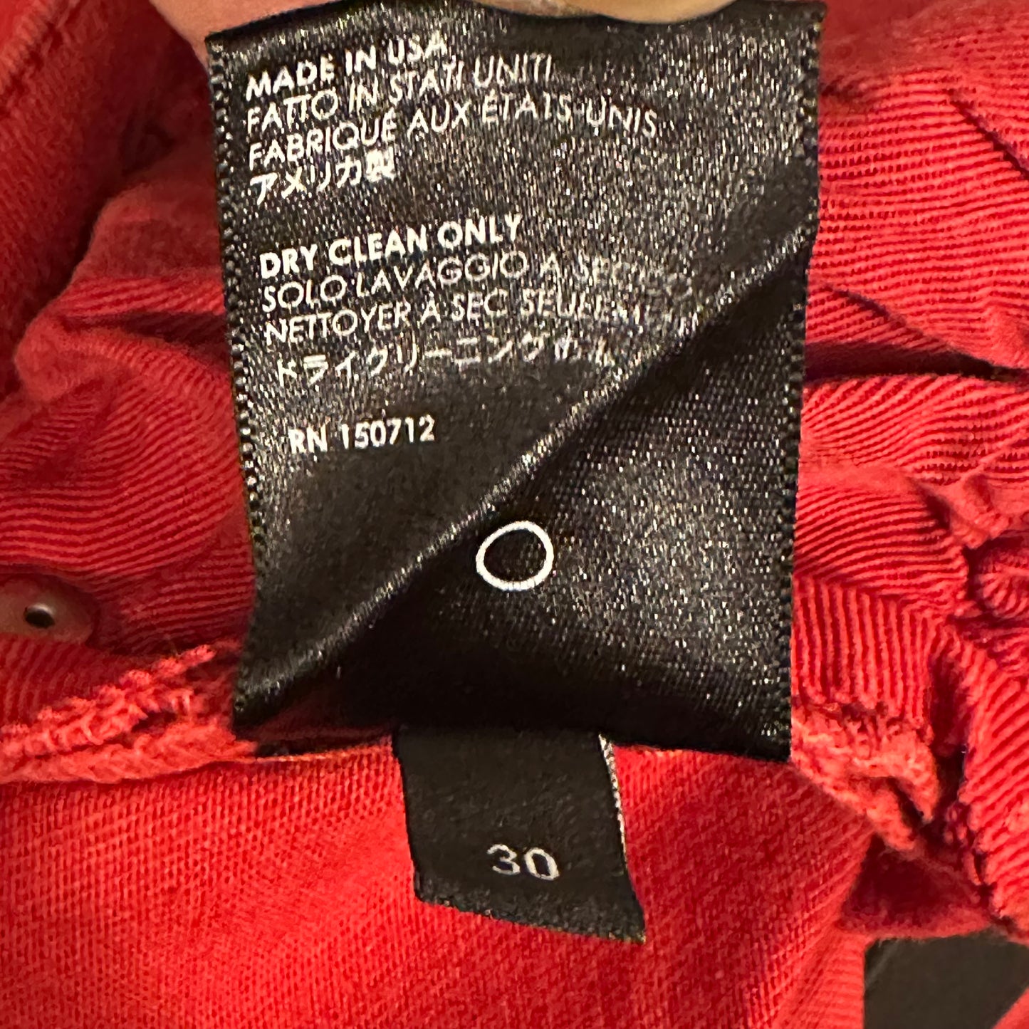 Amiri MX1 Red Leather Red Denim Jeans Sz 30