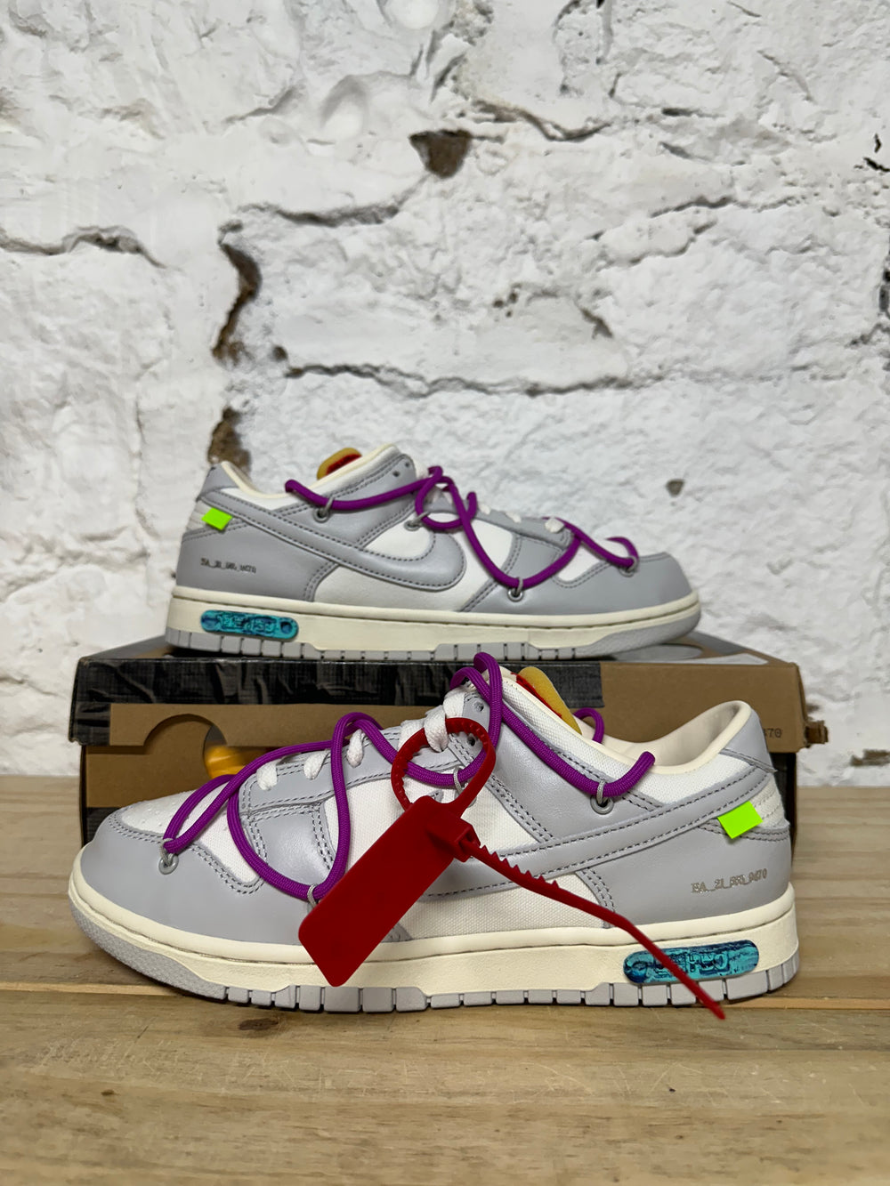 Nike Dunk Low Off-White Lot 45 Sz 9 DS