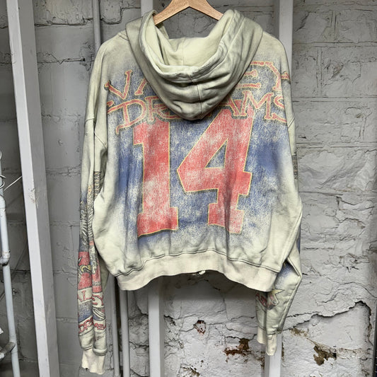 Vale Forever Nostalgia Cream Zip Up Hoodie Sz S