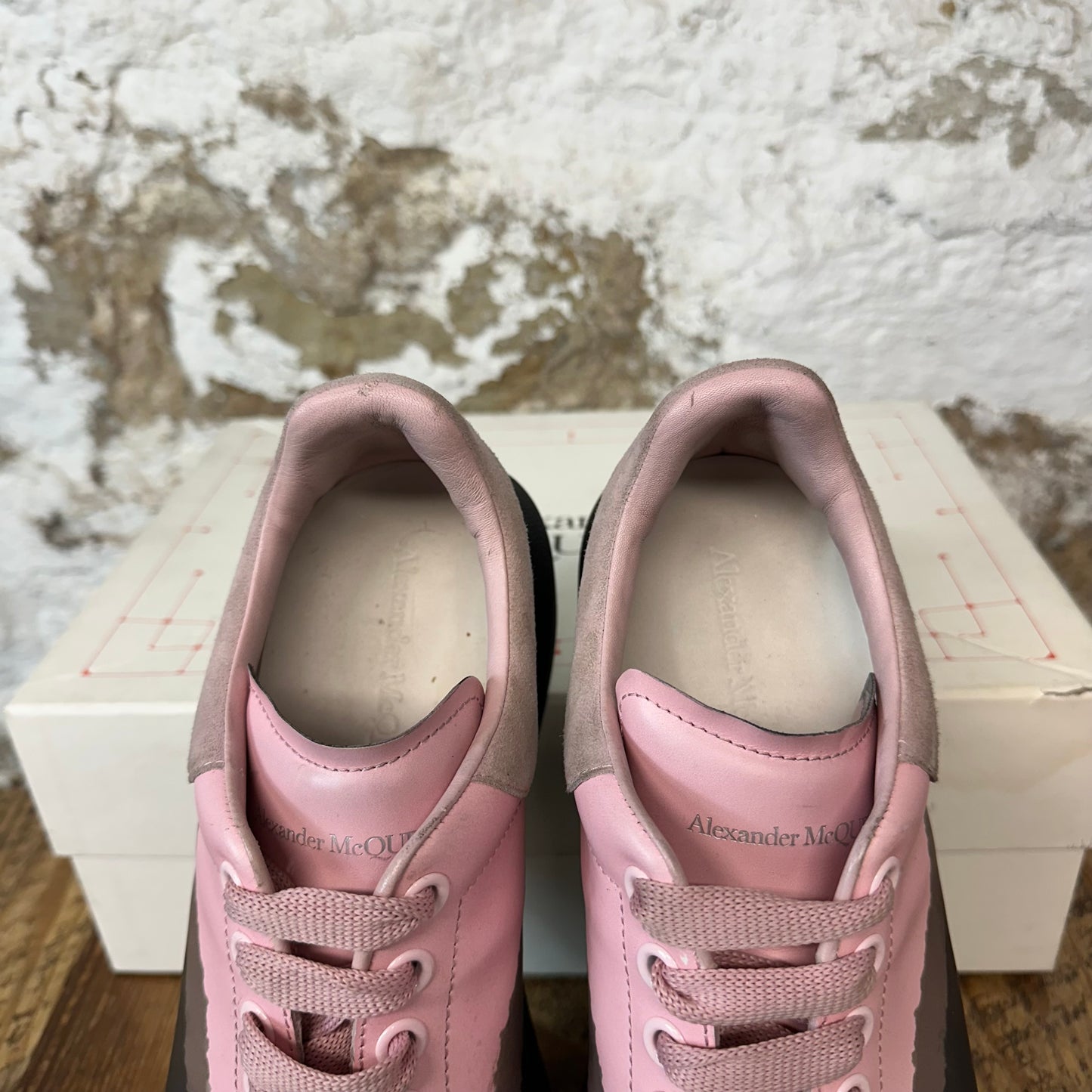 Alexander Mcqueen Pink Dip Dyed Black Sneaker Sz 9 (42)
