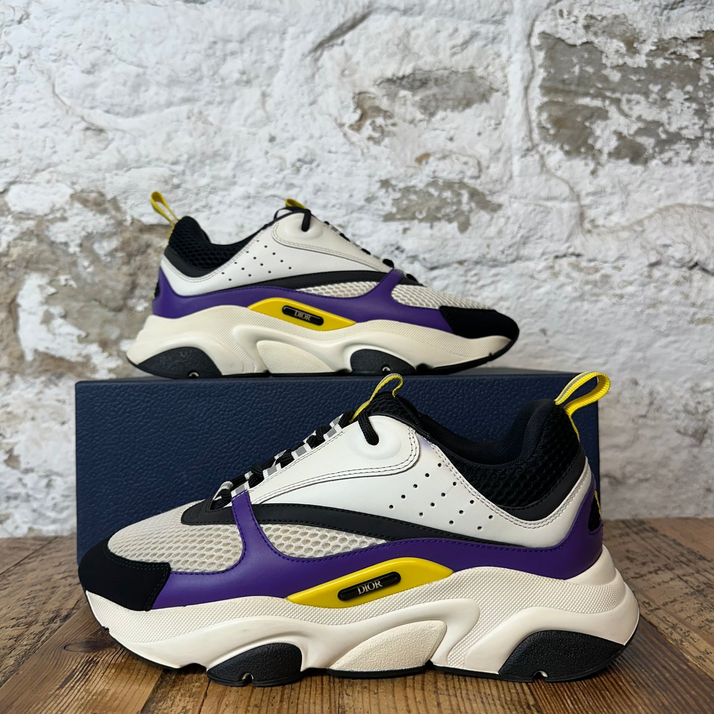 Dior B22 Yellow Purple White Sneaker Sz 8 (41)