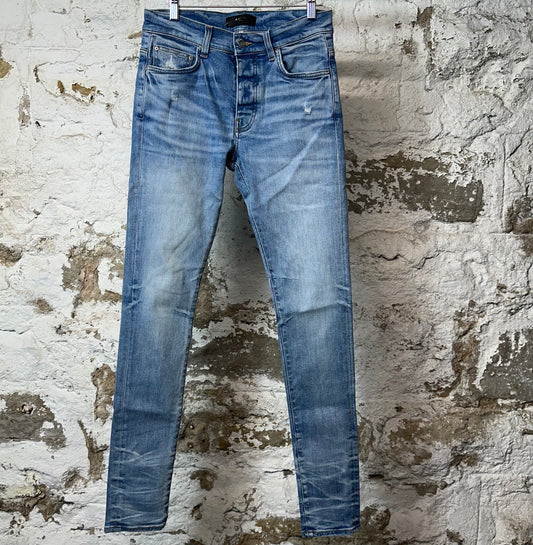 Amiri Plain Blue Denim Jeans Sz 29