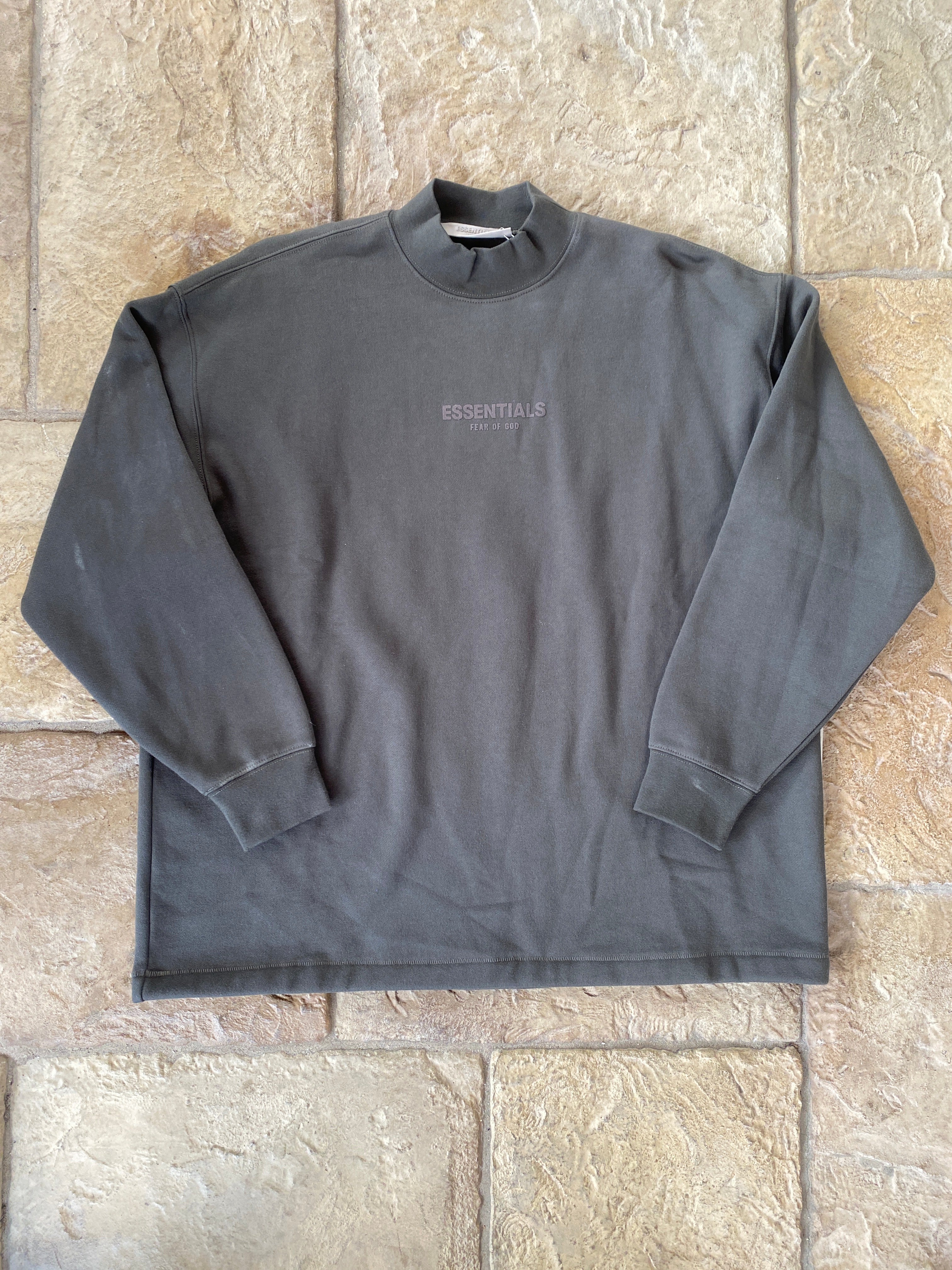 Fear of God Essentials Brown Mock Neck Sweater Sz S