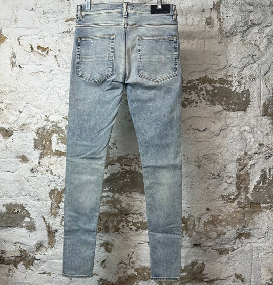 Amiri Plain Washed Blue Denim Jeans Sz 31