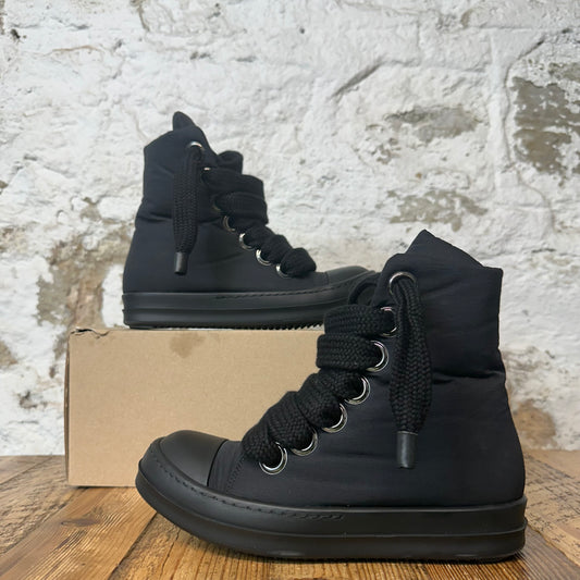 Rick Owens High Jumbo Lace Puffer Sneaker Black Sz 4.5 (36.5)