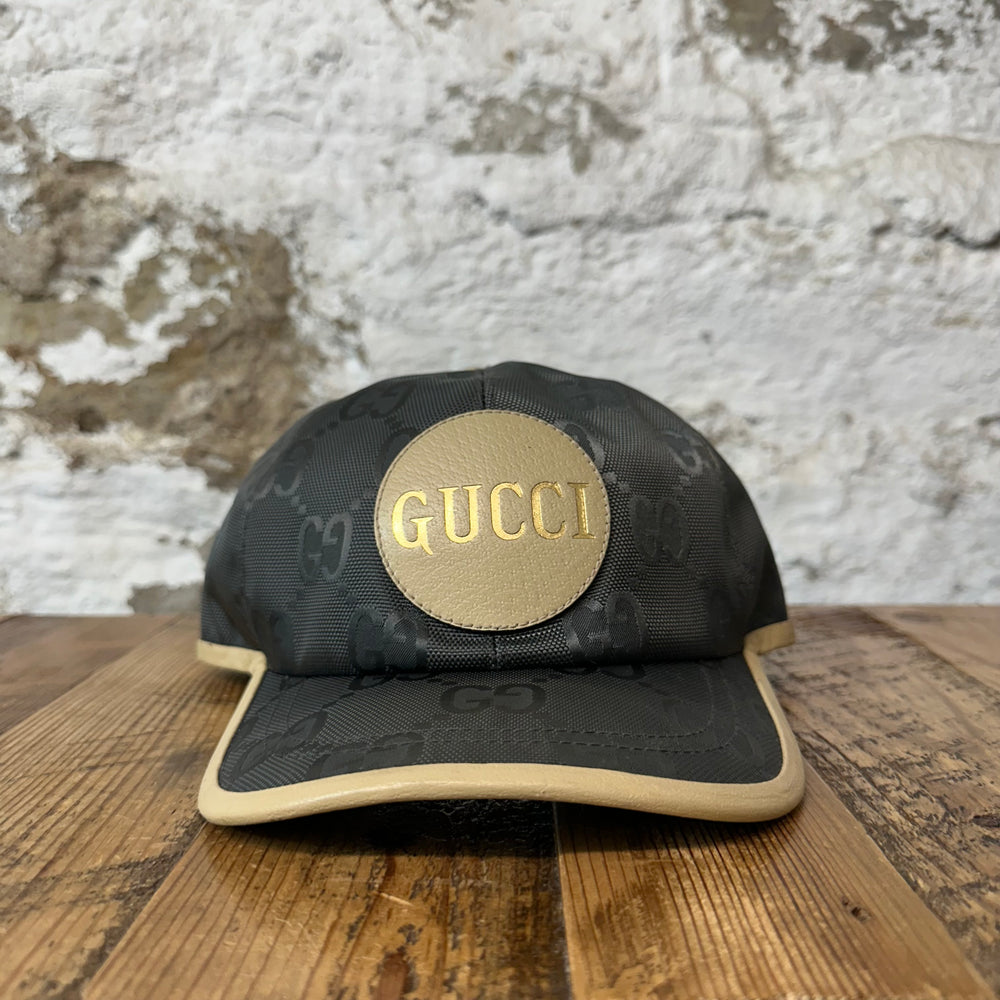 Gucci Gray Monogram Circle Logo Hat Sz L