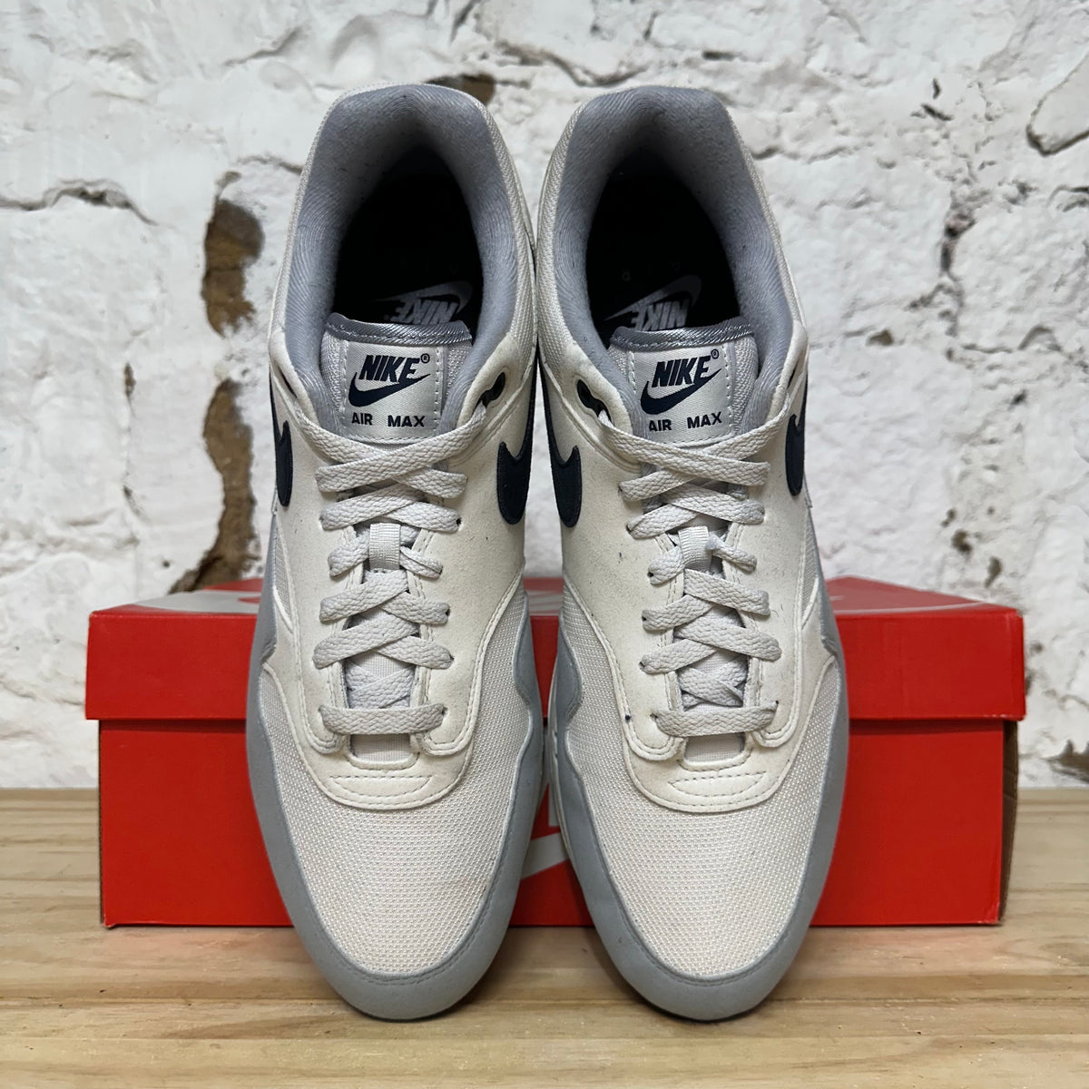 Nike Air Max 1 Platinum Tint Dark Obsidian Sz 13