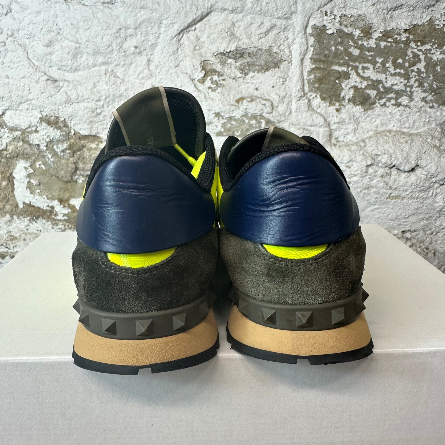 Valentino Neon Yellow Camo Rock Runner Sneaker Sz 9 (42)
