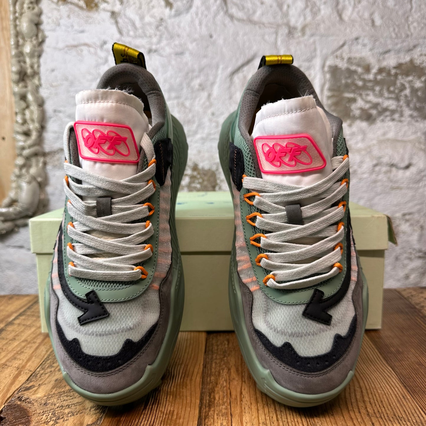 Off-White ODSY 1000 Black Green Sneaker Sz 10 (43)