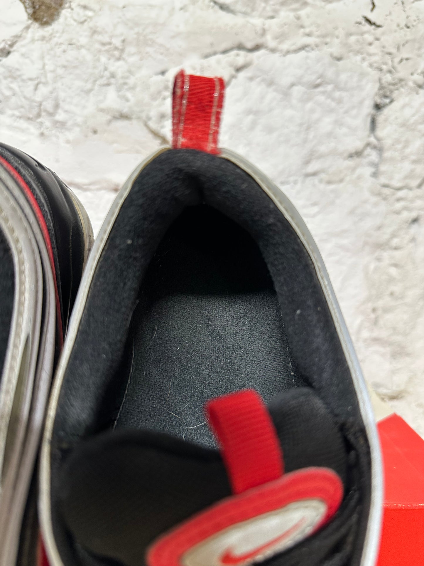 Nike Air Max 97 Black Red Silver Sz 9