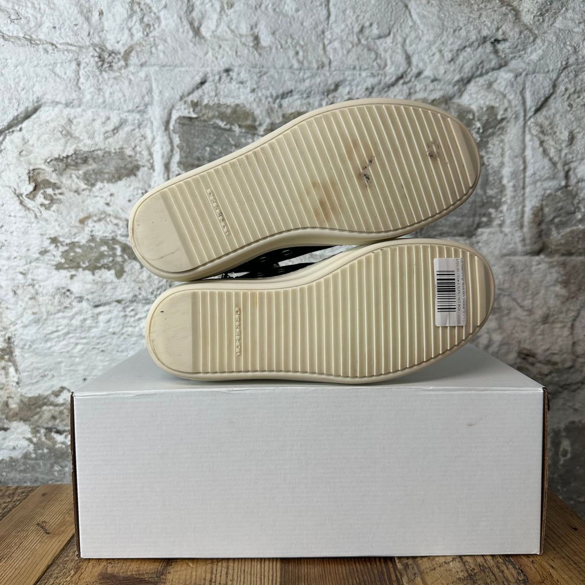 Rick Owens High Black Milk Sneaker Sz 6.5 (39)