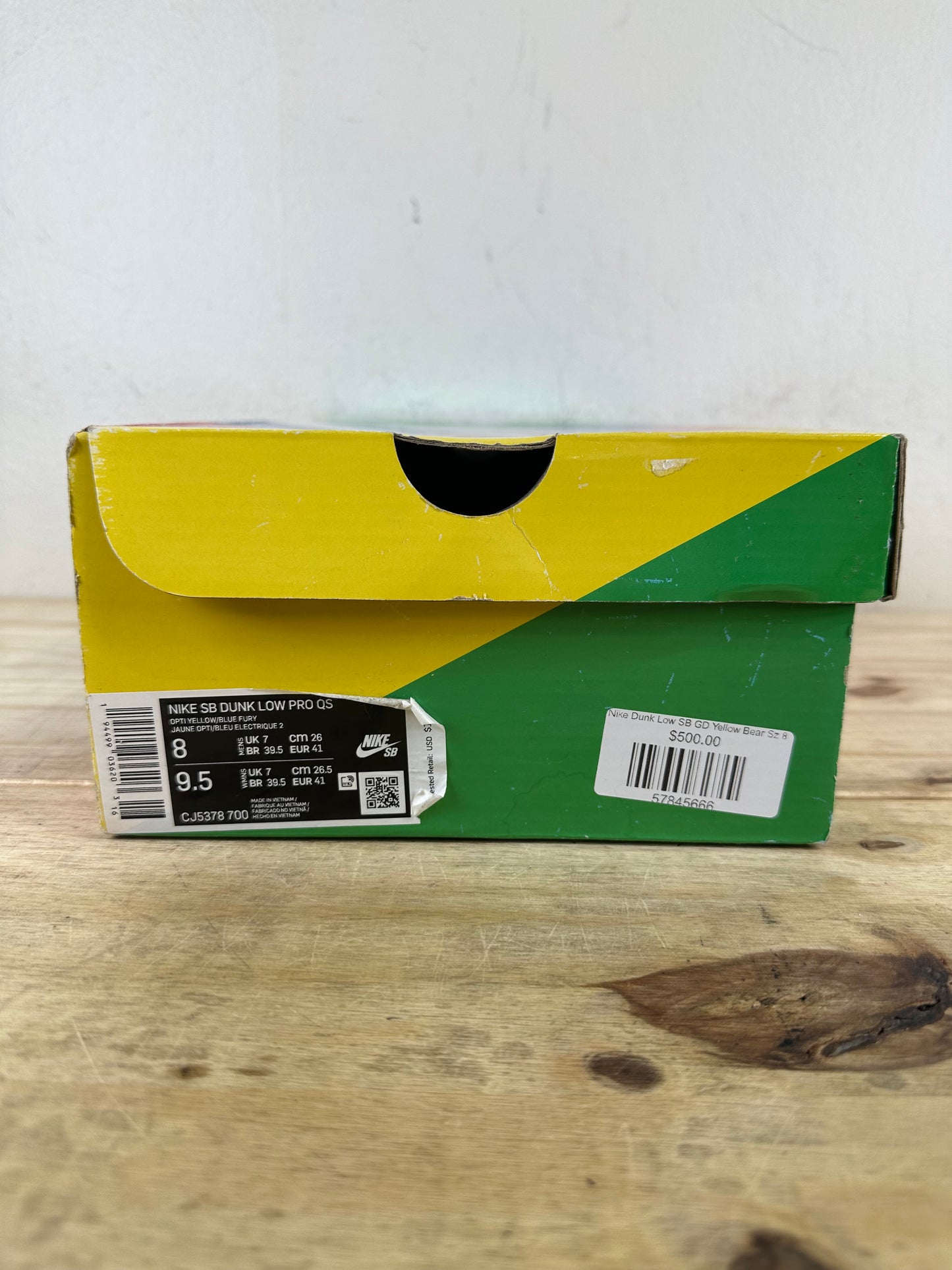 Nike SB Dunk Low Grateful Dead Bears Opti Yellow Sz 8