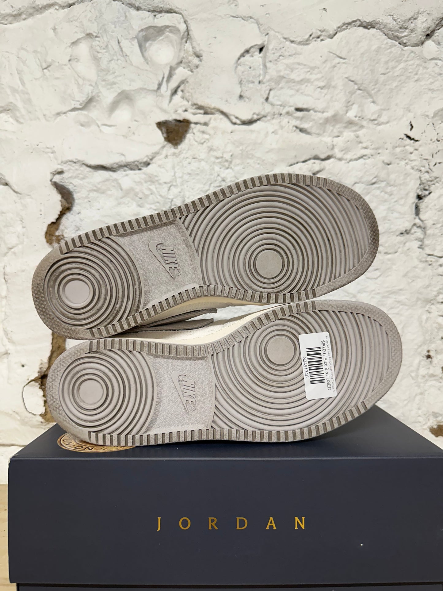 Air Jordan 1 Low AJKO Union White Canvas Sz 9.5