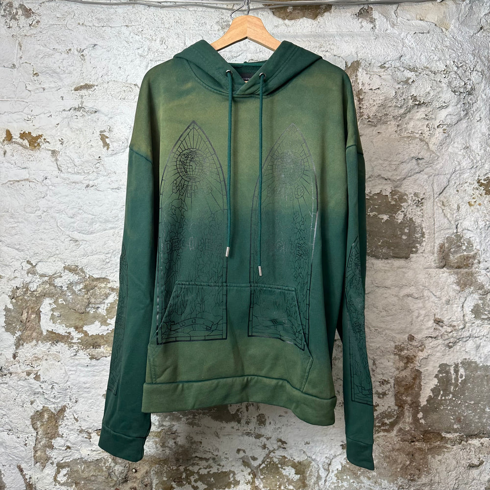 Who Decides War Stained Glass Green Hoodie Sz M