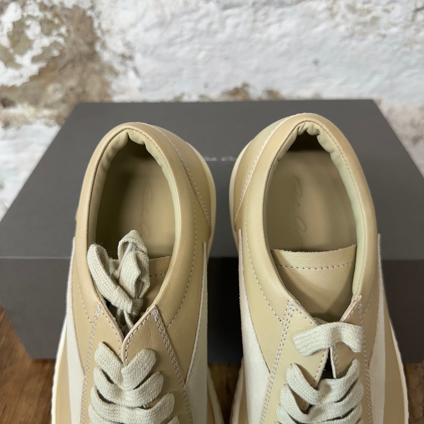 Rick Owens Parchment Milk Vintage Sneaker DS