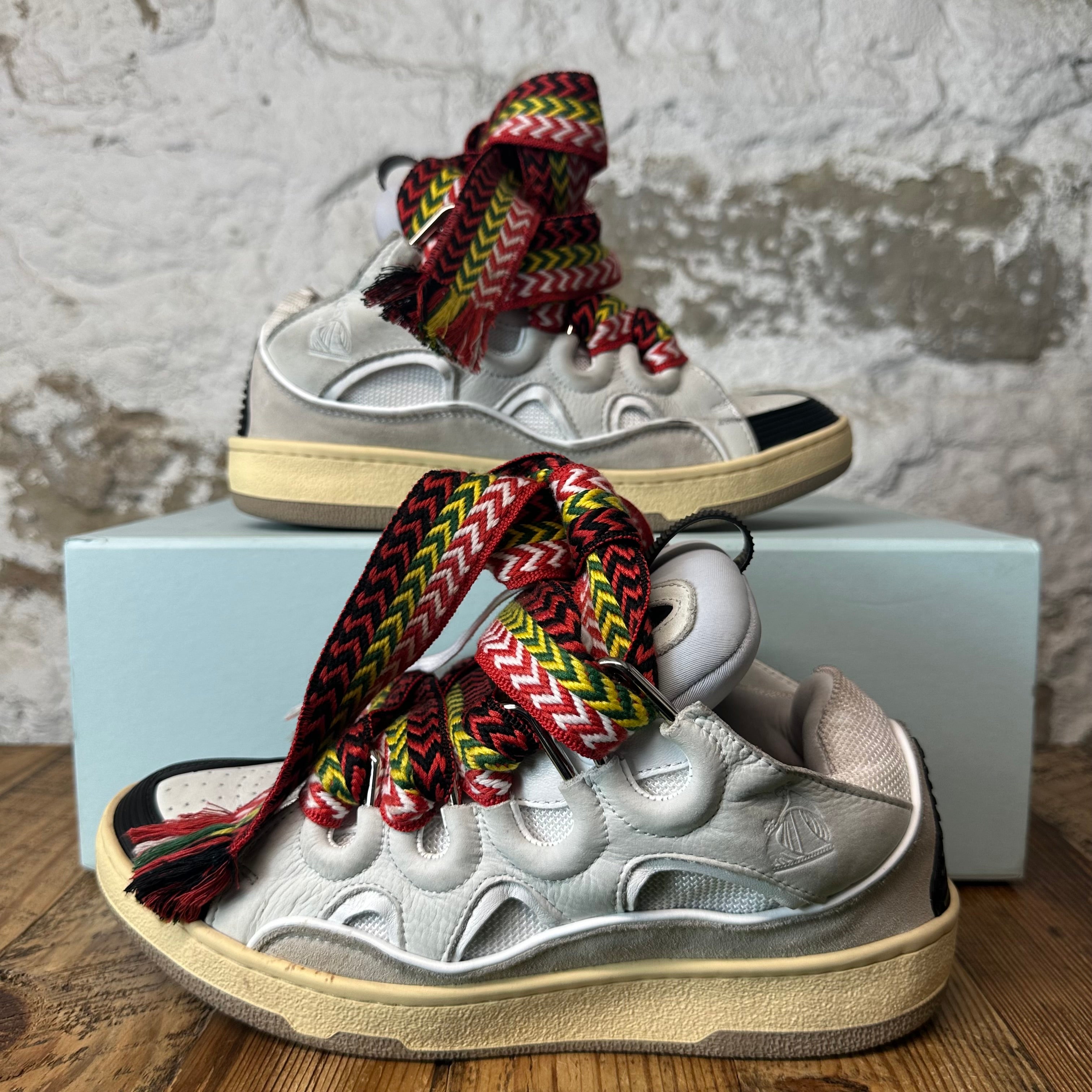 Lanvin Curb Multicolor Lace Grey Sneaker Sz 7 (40)