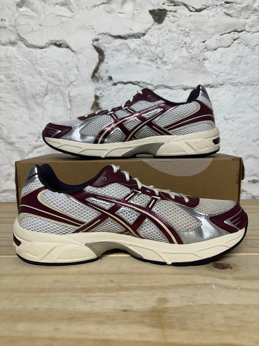 Asics Gel-1130 White Maroon Sz 11.5