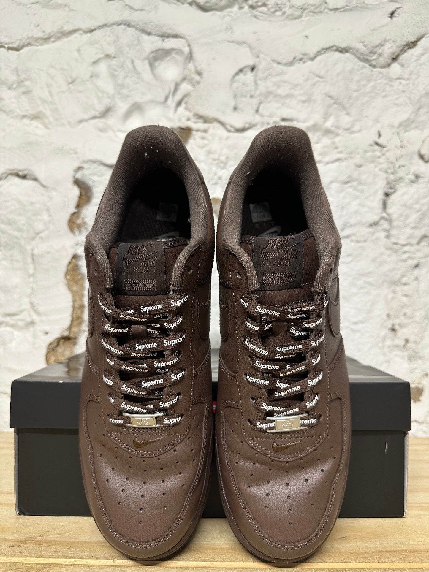 Nike Air Force 1 Low Supreme Baroque Brown Sz 12