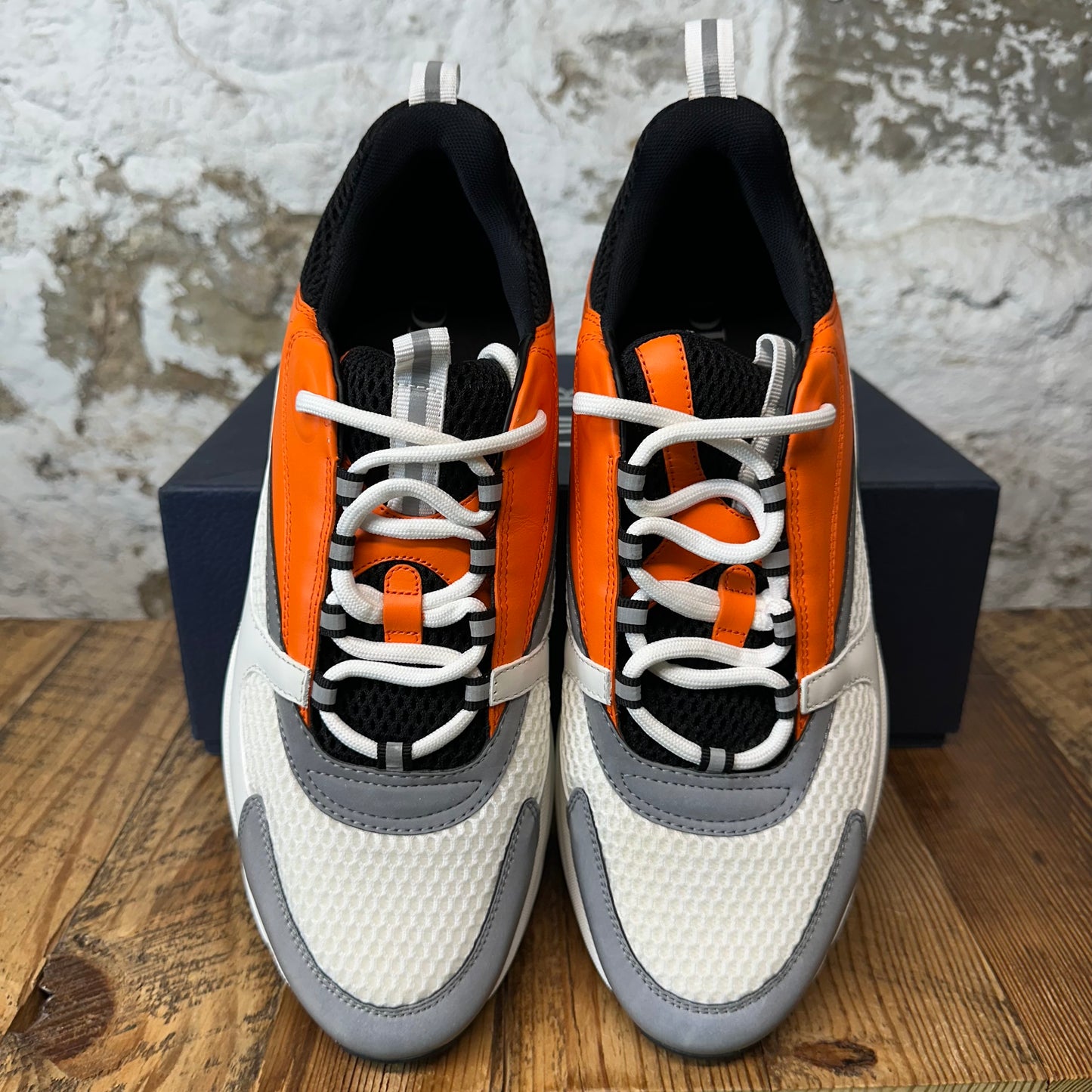 Dior B22 Orange White Black Sneaker Sz 13 (46)