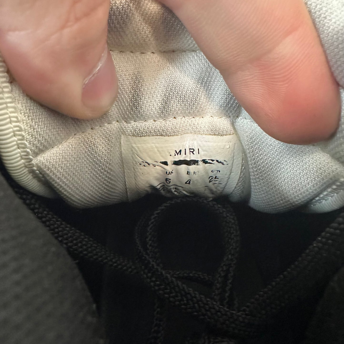 Amiri Black Skeleton White High Sneaker Sz 7 (40) No Box