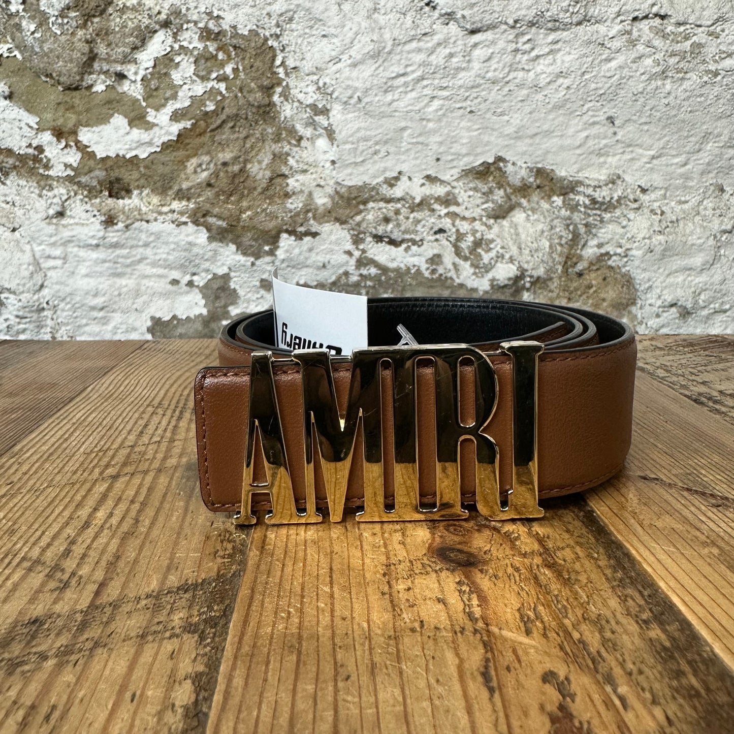 Amiri Brown Leather Belt Sz (95)
