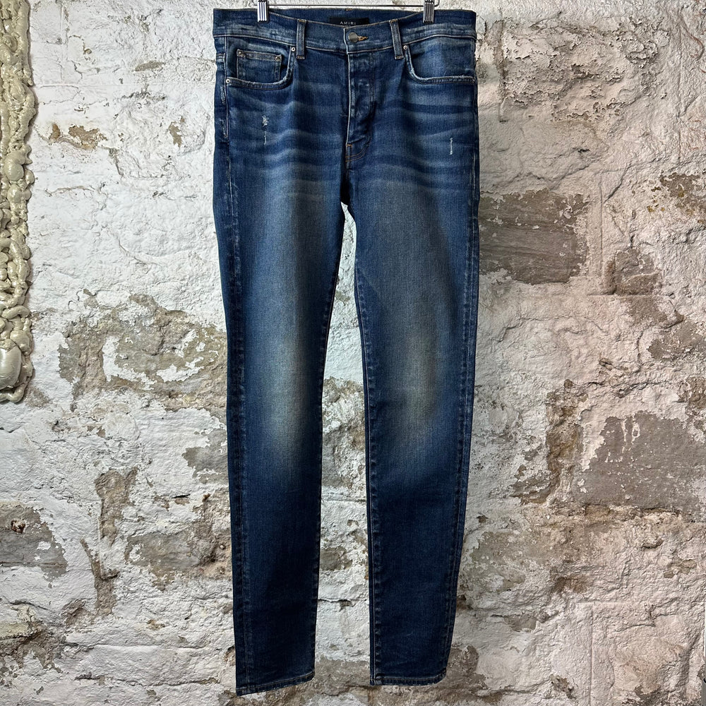 Amiri Plain Dark Blue Denim Jeans Sz 34