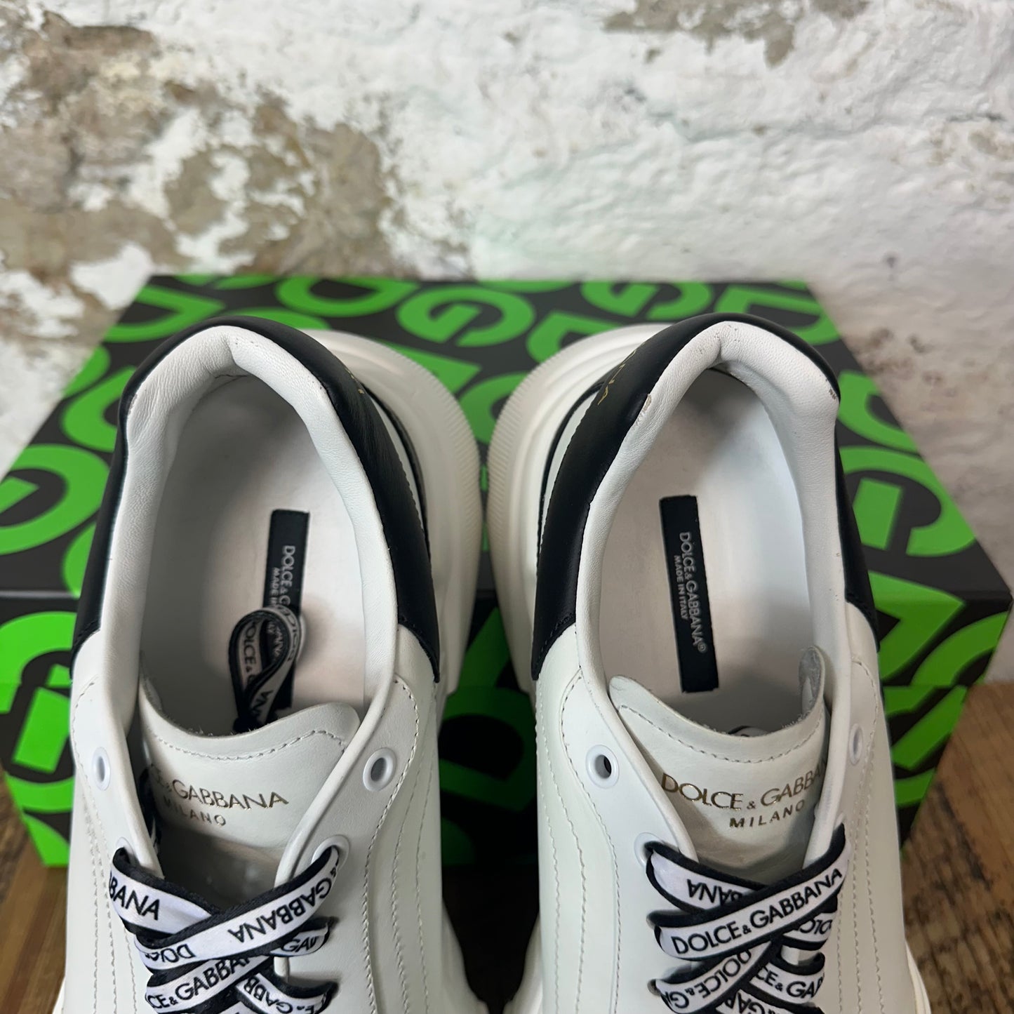 Dolce Gabbana White Black Daymaster Sneaker Sz 11