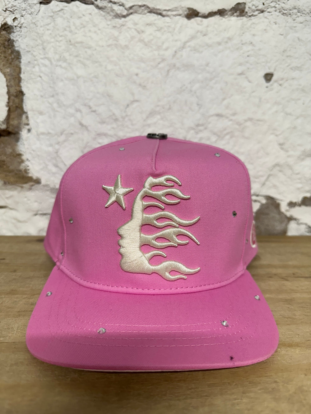 Hellstar Pink Rhinestone Snapback Hat DS