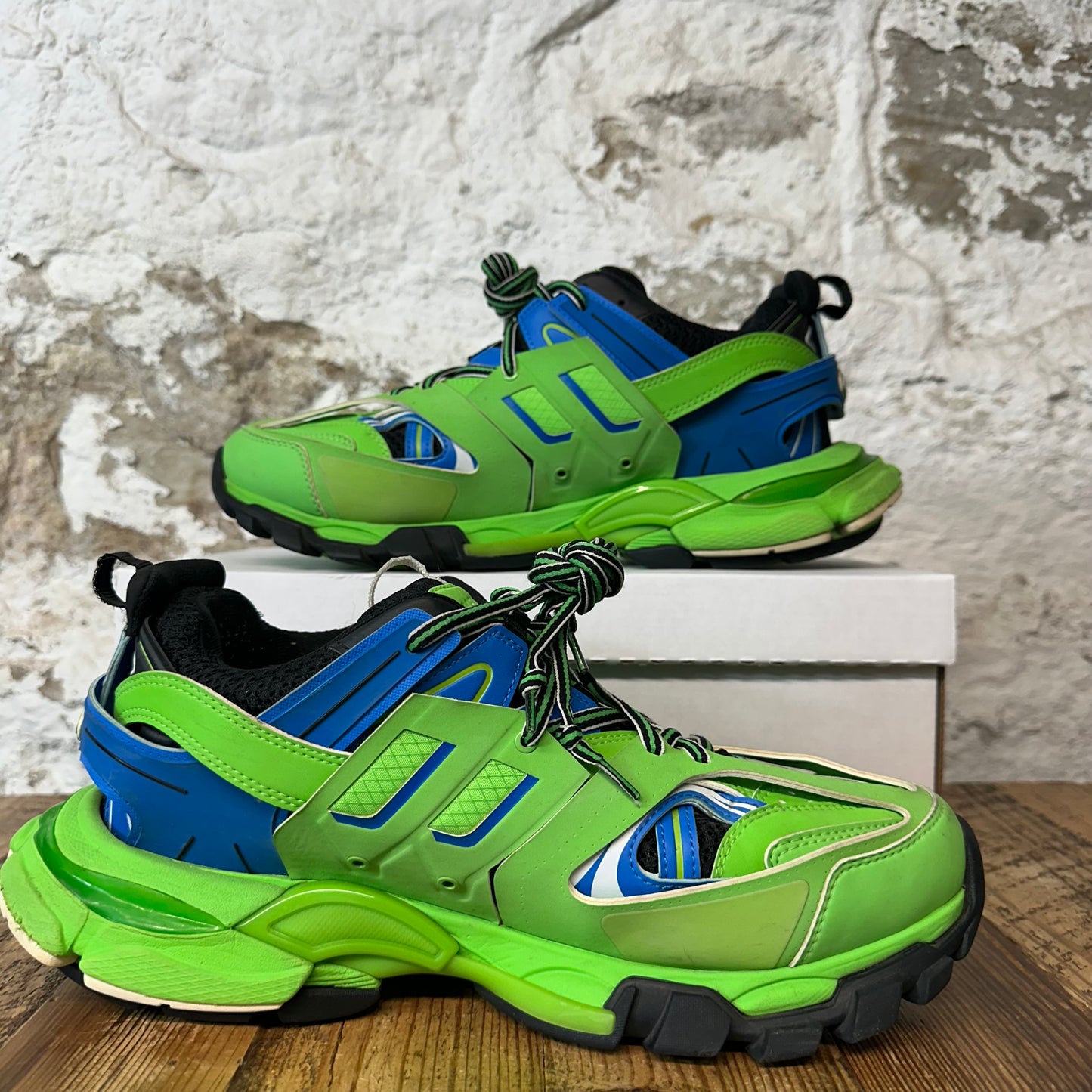 Balenciaga Track Runner Green Blue Sneaker Sz 10 (43)